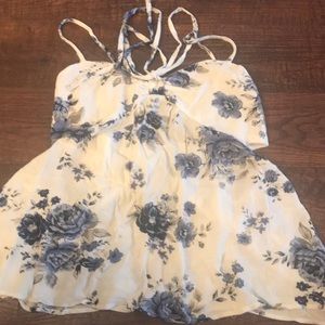 Spaghetti strap flower shirt